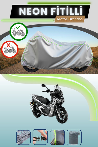 Cemku Shade حقيبة خلفية رمادية متوافقة مع قماش نيون فيتيلي كوبيا روبانو 150 ا...