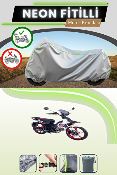 Cemku Shade حقيبة خلفية رمادية متوافقة مع قماش نيون فيتيل ألتاي تانك S50 المتوافق مع الدراجات النارية