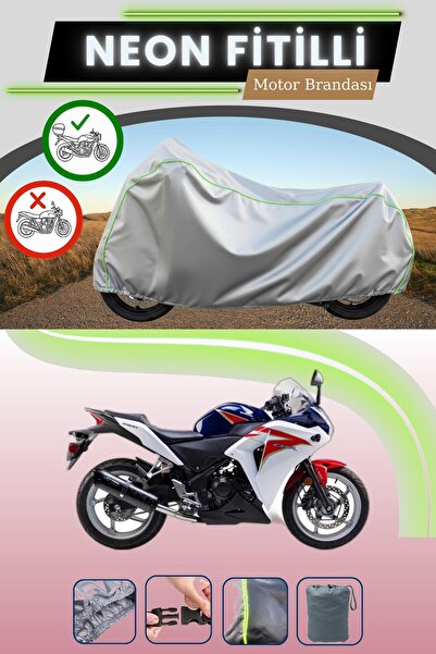 Cemku Shade حقيبة خلفية باللون الرمادي متوافقة مع قماش نيون فليتلي هوندا CBR ...