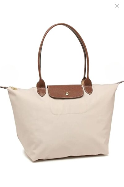 Ecrou Πτυσσόμενη τσάντα ώμου με κρεμ χρώματος καφέ γαρνιρισμένη