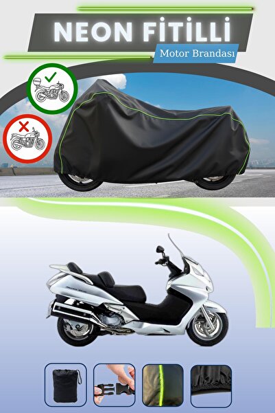 Cemku Shade حقيبة خلفية سوداء متوافقة مع نيون فايتي هوندا FJS 600 سيلفر وينج ...