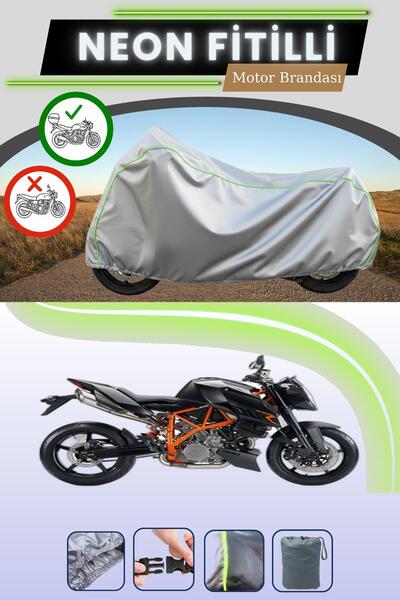 Cemku Shade حقيبة خلفية رمادية متوافقة مع قماش نيون فايتي KTM 990 سوبر دوك ال...