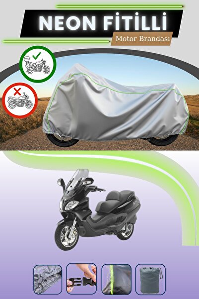 Cemku Shade حقيبة خلفية رمادية متوافقة مع قماش نيون فيتيلي بياجيو إكس إيفو 25...