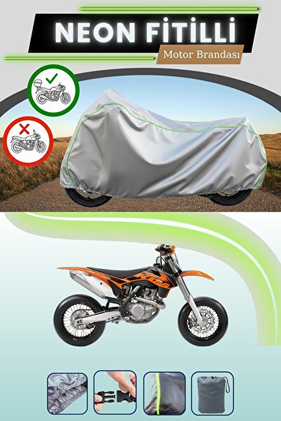 Cemku Shade حقيبة خلفية رمادية متوافقة مع قماش نيون فليتلي KTM 450 SMR المتوا...