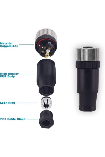 Generic M12 5 Pin Male & Female Socket Panel Aviation Wire Connector,12mm Industrial Circular Connector IP67
