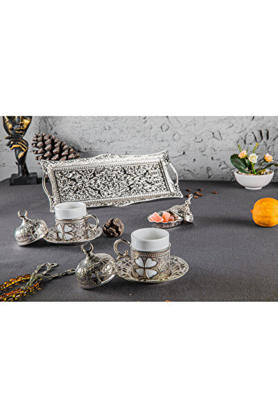 Osena Yonca 2-Piece Coffee Cup Set Silver