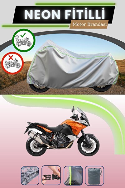 Cemku Shade حقيبة خلفية رمادية متوافقة مع قماش نيون فايتيلاي KTM 1190 Adventure المتوافق مع الدراجات النارية