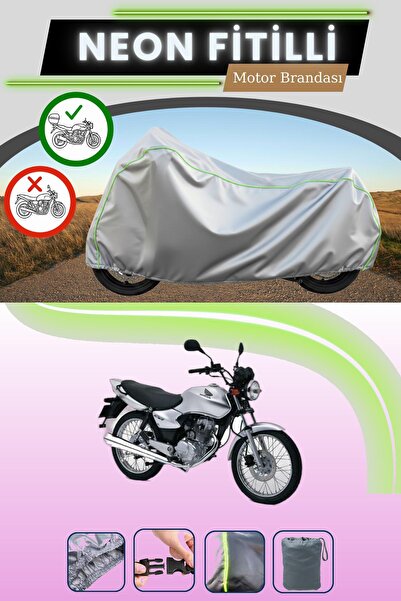 Cemku Shade حقيبة خلفية رمادية متوافقة مع قماش نيون فليتلي هوندا سي جي 125 ال...