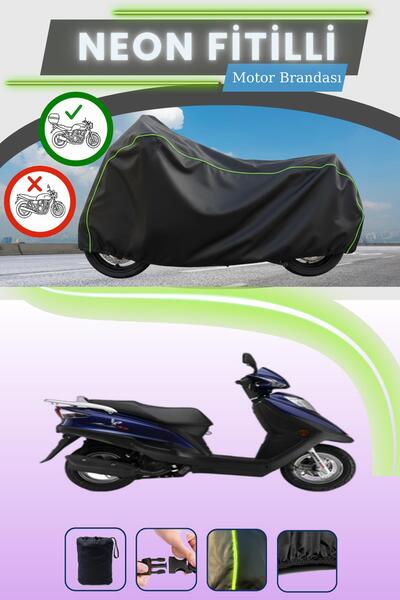 Cemku Shade حقيبة خلفية سوداء متوافقة مع نيون فايتل هاوجو HJ 125 ST متوافقة م...