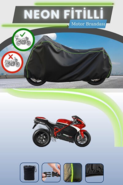 Cemku Shade حقيبة خلفية سوداء متوافقة مع نيون فايتل دوكاتي 848 إيفو كورس SE م...