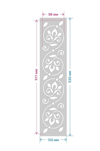 Maxrom Sablon Perete vopsire, tencuiala dimensiune 530x120 mm grosime 0,7mm B...