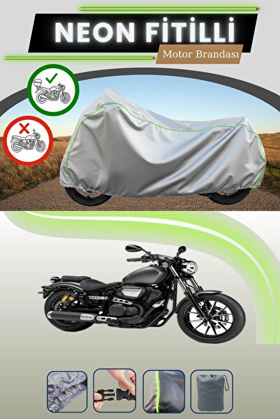 Cemku Shade حقيبة خلفية رمادية متوافقة مع نيون فايتي ياماها XVS 950 CU متوافق...