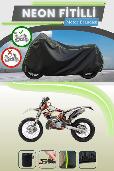 Cemku Shade حقيبة خلفية باللون الأسود النيون قماش مجدّل متوافقة مع KTM 300 EX...