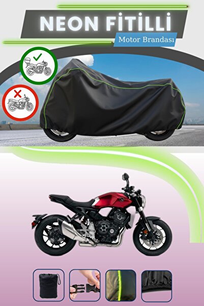 Cemku Shade حقيبة خلفية باللون الأسود النيون قماش مجدّل متوافقة مع هوندا سي ب...