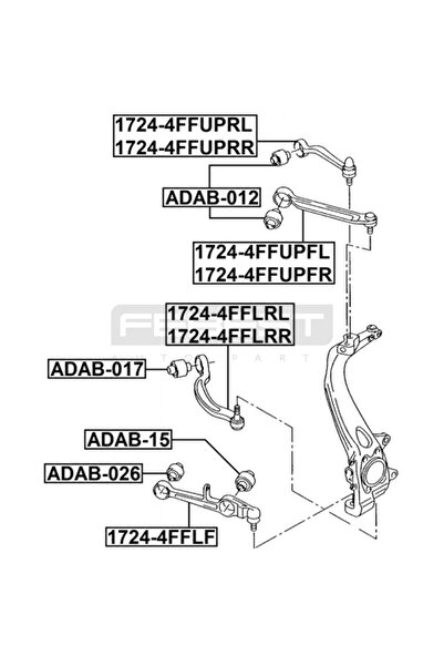 FEBEST Front lower arm 1724-4FFLF AUDI A6