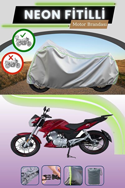 Cemku Shade حقيبة خلفية رمادية متوافقة مع قماش نيون فايتيل مونديال 150 Z-ONE المتوافق مع الدراجات النارية