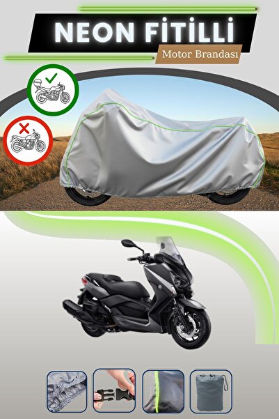 Cemku Shade حقيبة خلفية رمادية متوافقة مع قماش نيون فليتلي ياماها X-Max 400 A...