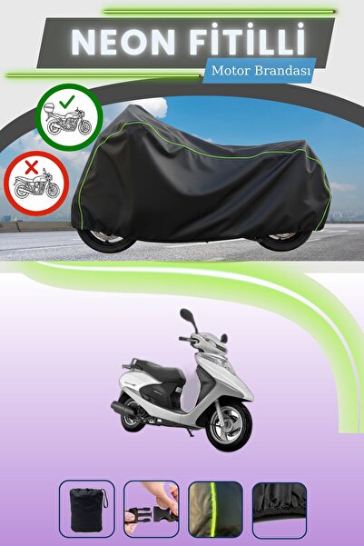 Cemku Shade حقيبة خلفية سوداء متوافقة مع نيون فايتل هوندا سبيسي 110 ألفا متوا...