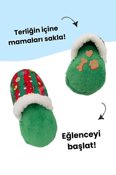 Havhav 2’li Sesli Peluş Terlik Köpek Oyuncağı | Mama Saklamalı Zeka Geliştirici Oyuncak