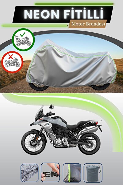 Cemku Shade حقيبة خلفية رمادية متوافقة مع قماش نيون فليتلي BMW F 850 GS Adven...