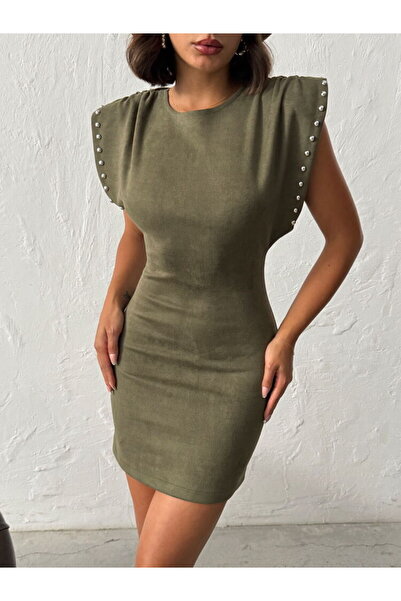 Lady Pixie Suede Mini Dress with Tie Detail