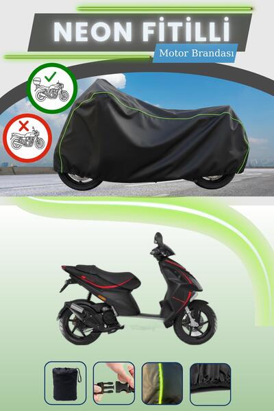 Cemku Shade حقيبة خلفية سوداء متوافقة مع نيون فيتيلي بياجيو تايفون 125 متوافق...