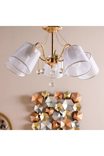 Generic مصباح سقف من القماش بخمسة مصابيح من كاليبس