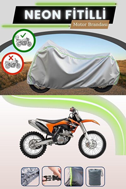 Cemku Shade حقيبة خلفية رمادية متوافقة مع قماش نيون فليتلي KTM 350 SXF المتوا...