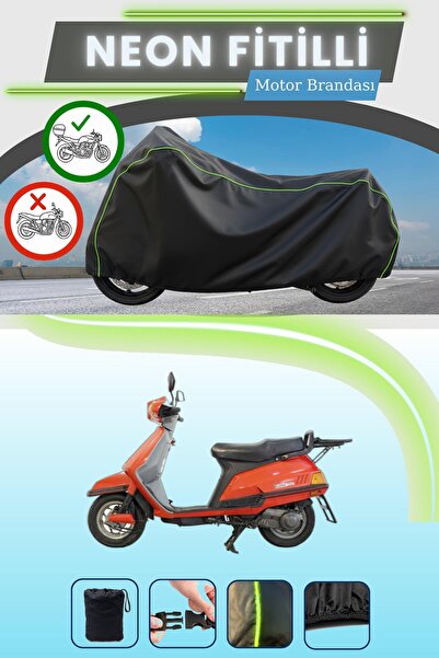 Cemku Shade حقيبة خلفية سوداء متوافقة مع نيون فيتيلي ياماها بيلوجا 125 متوافق...