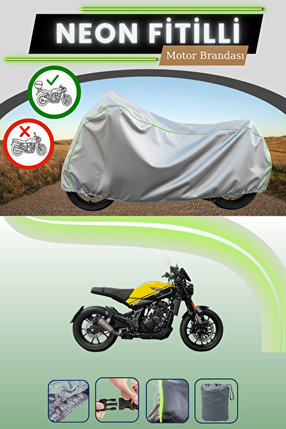 Cemku Shade حقيبة خلفية رمادية متوافقة مع قماش نيون فايتي يوكي C5 ZR250 المتو...