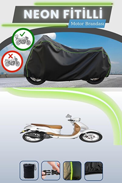 Cemku Shade حقيبة خلفية سوداء متوافقة مع نيون فايتي يوكي YK 150 T-3 متوافقة م...