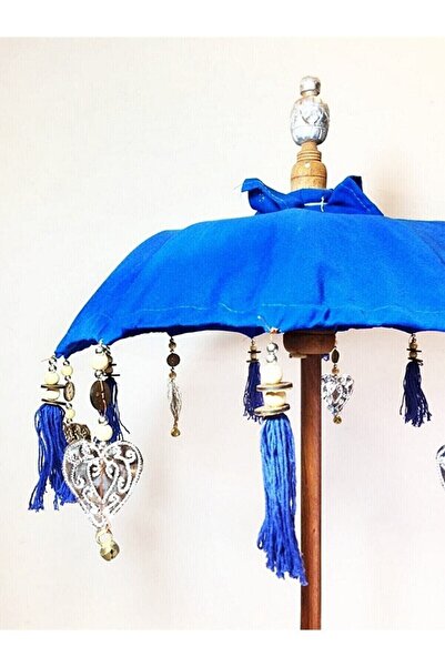 PRODİVA Otantik Okçu Dekoratif Bali Şemsiyesi 90 Cm Mavi Dvks2020100