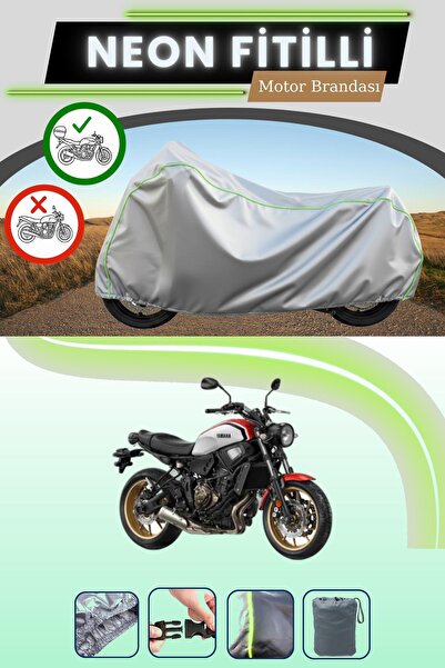 Cemku Shade حقيبة خلفية رمادية متوافقة مع قماش نيون فايبر ياماها XSR 700 المت...