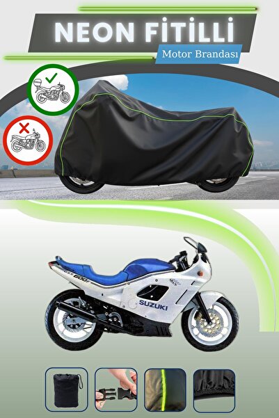 Cemku Shade حقيبة خلفية سوداء متوافقة مع نيون فايتي سوزوكي جي إس إكس 600 إف متوافقة مع قماش المحرك