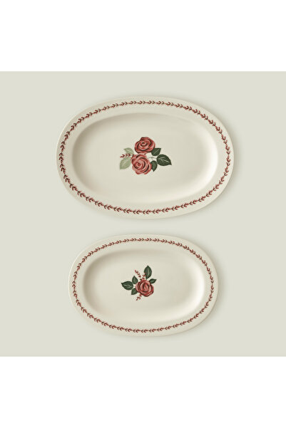 Bella Maison Rose Porcelain Presentation Plate Set of 2