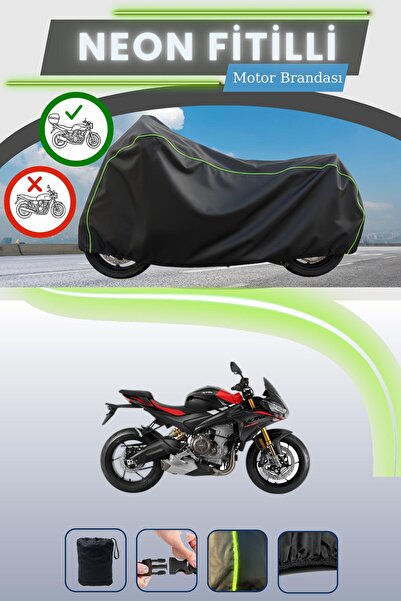 Cemku Shade حقيبة خلفية سوداء متوافقة مع نيون فايتل أبريليا تونو 660 فاكتوري ...