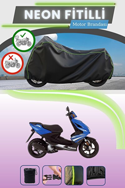 Cemku Shade حقيبة خلفية سوداء متوافقة مع نيون فايتللي ياماها ايروكس 100 متواف...