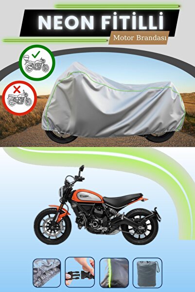 Cemku Shade حقيبة خلفية رمادية متوافقة مع نيون فيتيل دوكاتي سكرامبلر أيكون دا...