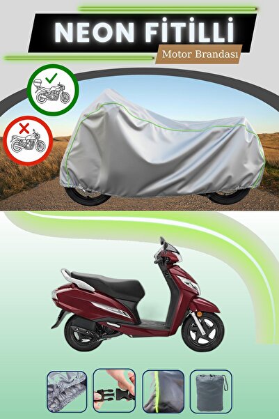 Cemku Shade حقيبة خلفية رمادية متوافقة مع قماش نيون فايتي هوندا أكتيفا 125 ال...