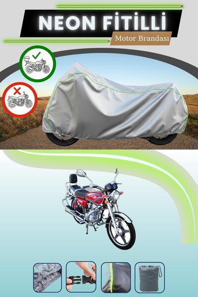 Cemku Shade حقيبة خلفية رمادية متوافقة مع قماش نيون فايتل أورا YM 150-A المتو...