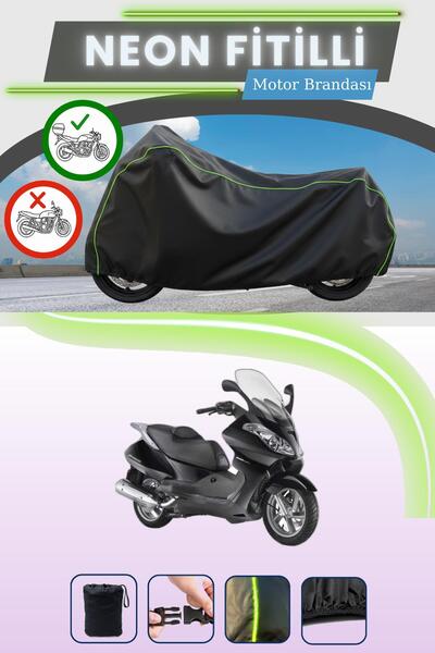 Cemku Shade حقيبة خلفية سوداء متوافقة مع نيون فايتل أبريليا أتلانتيك 500 سبري...