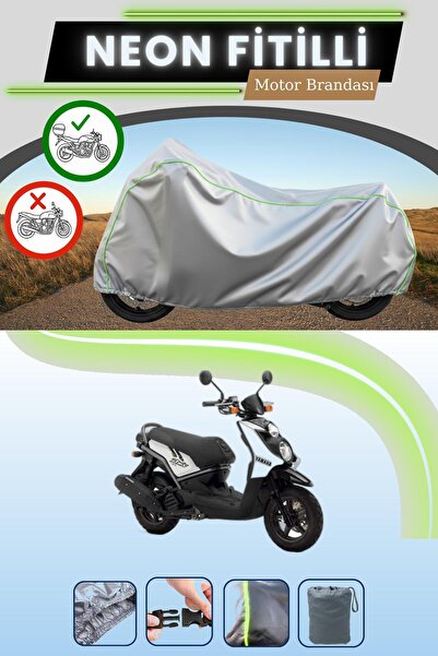 Cemku Shade حقيبة خلفية رمادية متوافقة مع قماش نيون فايتي ياماها بي دبليو 125 المتوافق مع الدراجات النارية