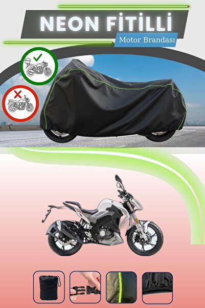 Cemku Shade Siyah Arka Çanta Uyumlu Neon Fitilli Benelli 125-S Uyumlu Motor B...