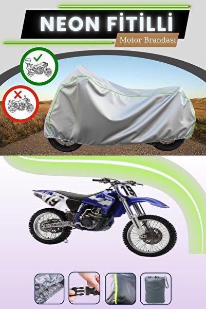 Cemku Shade حقيبة خلفية رمادية متوافقة مع قماش نيون فليتلي ياماها YZ 400 F مت...