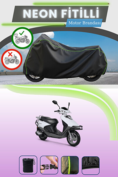 Cemku Shade حقيبة خلفية سوداء متوافقة مع نيون فيتيلي RKS سبونتيني 110/125 متو...