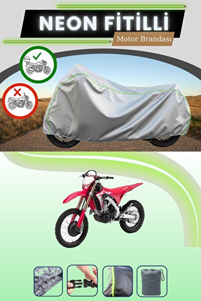 Cemku Shade حقيبة خلفية رمادية متوافقة مع قماش نيون فليتلي هوندا CRF 450 X ال...