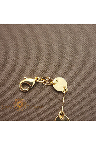 saratremo Brățara Aura – placată aur 18K, 19 cm, cu bănuți