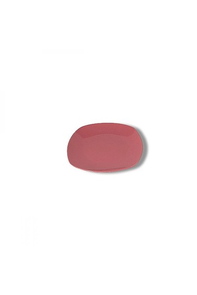 ORIAN 6-piece square porcelain dinner plate set, pink, size 26 cm