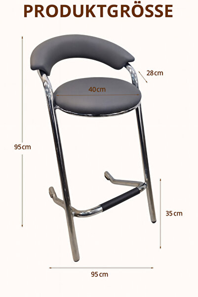 rexa Modern Folding Bar Stool with Chrome Frame and Padded Seat