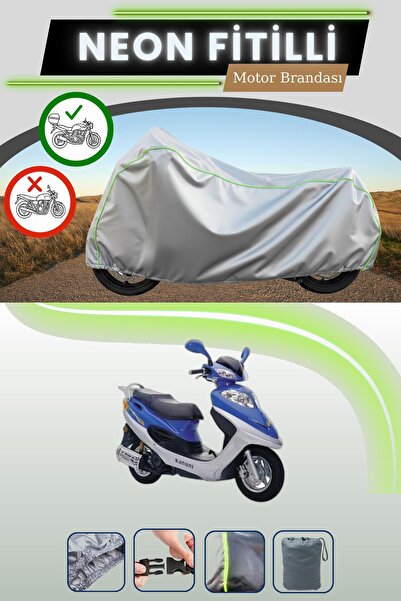 Cemku Shade حقيبة خلفية رمادية نيون قماش مجدّل متوافقة مع كانوني تريكس 125 مت...